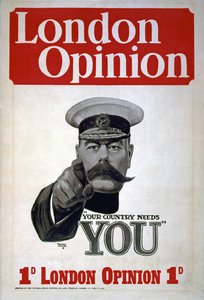 Your Country Needs YOU, plakát pro London Opinion, 1914 (viz také 529878)